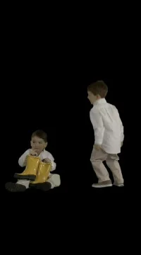 Cute kid dances Stock Footage 78852