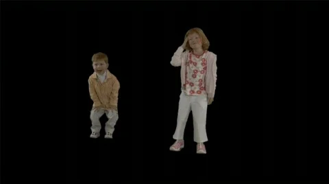 Cute kid dances Stock Footage 78853