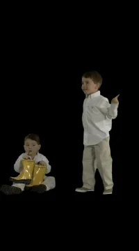 Cute kid dances Stock Footage 78857