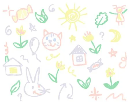 Cute kid doodle Stock Illustration