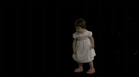 Cute Kids Chase Bubbles Video stock 78745
