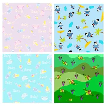 Cute kids cover template  pattern in vector Stock Illustration