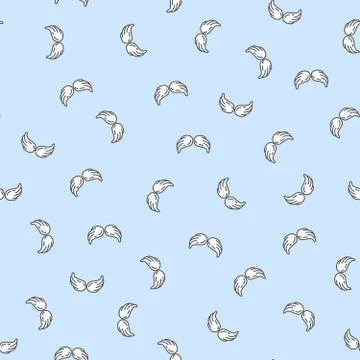 Cute kids wings seamless pattern blue for boy. vector illustration. Stock Illustration