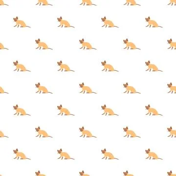 Cute kitten animal seamless pattern background design Stock Illustration