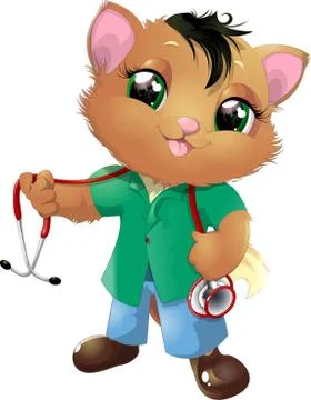 Cute kitten cartoon 스톡 일러스트