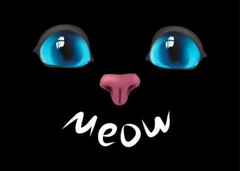 Cute kitten print. Comic design. Stock Illustration