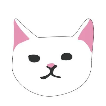 Cute kitty cat face nursery animal pet Stock Illustration
