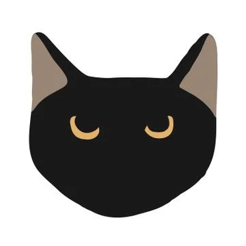 Cute kitty cat face nursery animal pet Stock Illustration