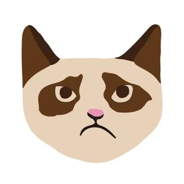 Cute kitty cat face nursery animal pet Stock Illustration