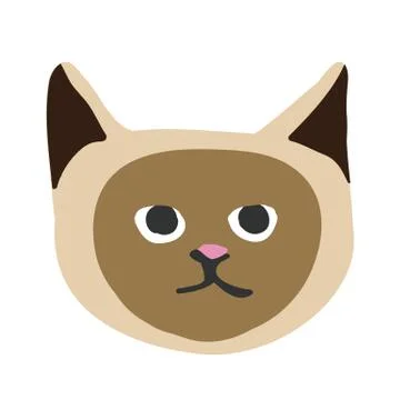 Cute kitty cat face nursery animal pet Stock Illustration