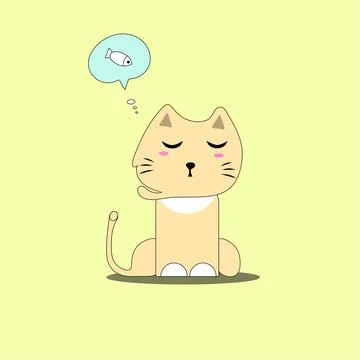 Cute kitty cat vector illustration Stock Illustration