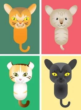 Cute kitty, Vector Illustration Stock Illustration