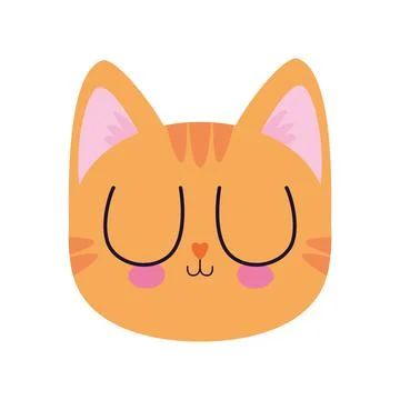 Cute kitty on a white background Stock Illustration