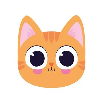 Cute kitty in a white background Stock Illustration