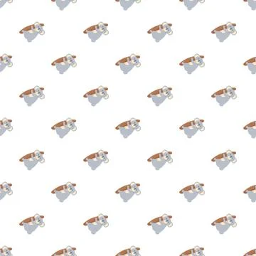 Cute koala bears creating a seamless pattern design Illustrazione stock