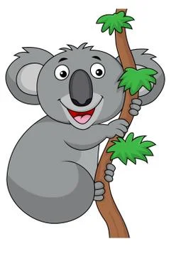 Cute koala cartoon Stock Illustration