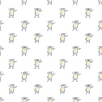 Cute koala cartoon pattern for kids textile design Stock Illustration