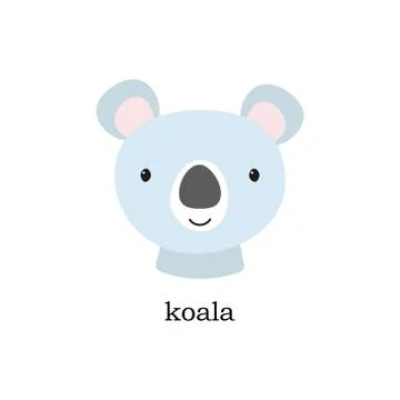 Cute koala head vector Stock Illustration