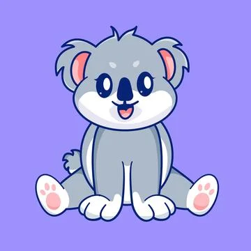 Cute Koala Sat Down illustration Stock-Illustration