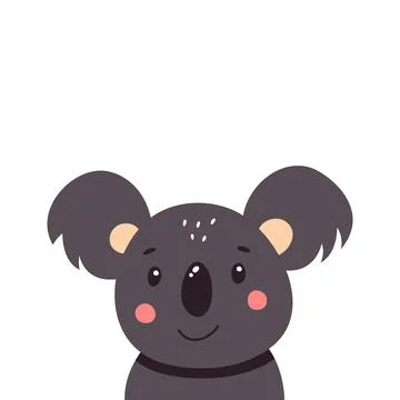 Cute koala. Vector illustration isolated on white background Stock Illustration