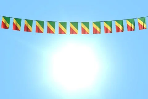 Cute labor day flag 3d illustration Stock Illustration
