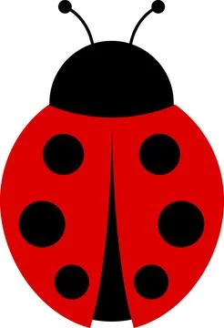 Cute ladybug cartoon icon. ladybug characters collection with dotted path Stock Illustration