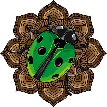 Cute ladybug cartoon vector illustration design art Stock Illustration