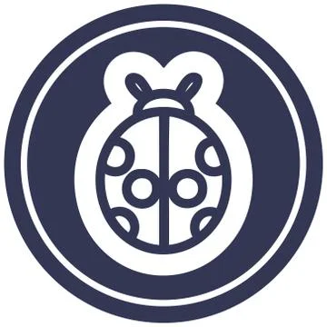 Cute ladybug icon Stock Illustration