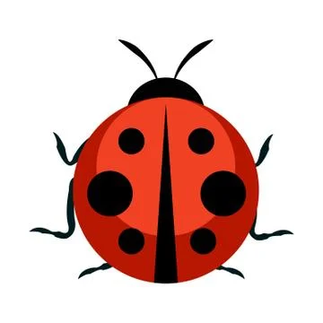 Cute Ladybug Icon. Vector Illustration Stock Illustration