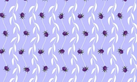 Cute ladybug pattern Stock Illustration