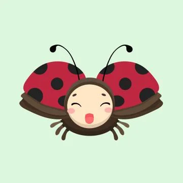 Cute Ladybug vector Ilustración de archivo