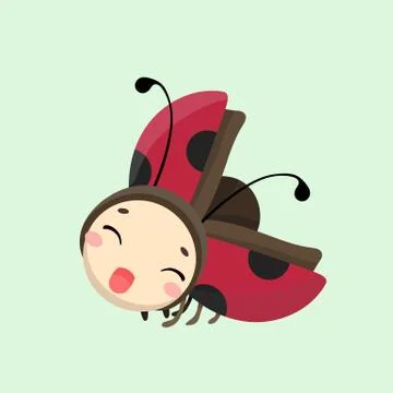 Cute Ladybug vector. Stock Illustration