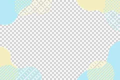 A cute, laid-back geometric pattern frame background (light blue and yellow) Stock Illustration
