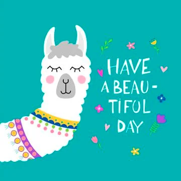 Cute Lama face. Illustrazione stock