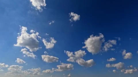 Cute large clouds in the blue sky backdrop - photo of nature Stock Photos