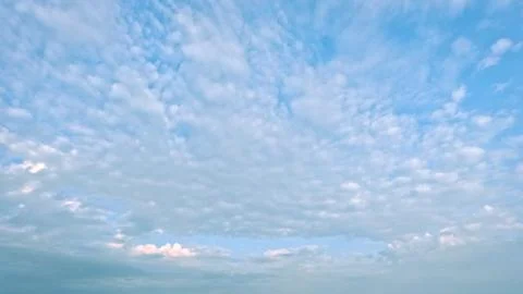 Cute large white clouds in the blue sky bg - photo of nature Stock Photos