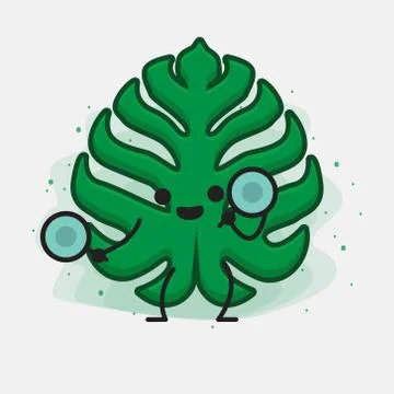 Cute Leaf Vector Character Stock Illustration