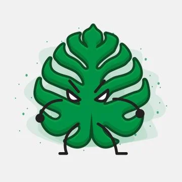 Cute Leaf Vector Character Stock Illustration