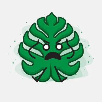 Cute Leaf Vector Character Stock Illustration