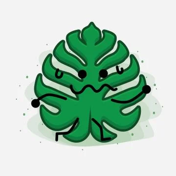Cute Leaf Vector Character Stock Illustration