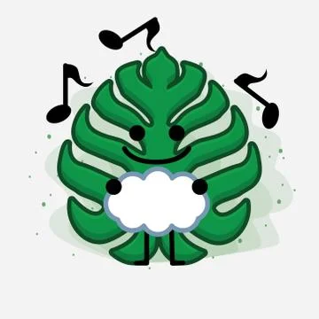 Cute Leaf Vector Character Stock Illustration