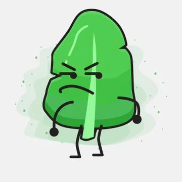 Cute Leaf Vector Character Stock Illustration