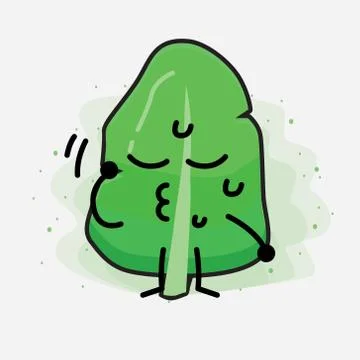 Cute Leaf Vector Character Stock Illustration