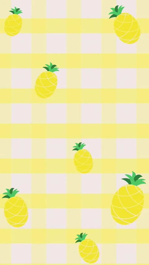 Cute Lemon And Pineapple Seamless Pattern Background Animation Video stock 346567939