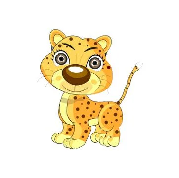Cute leopard cartoon Stock Illustration