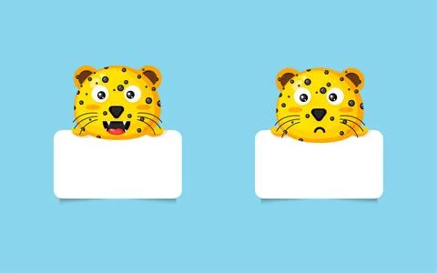 Cute leopard photo frames Illustrazione stock