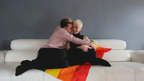 Cute lesbians Stock Footage 153695759