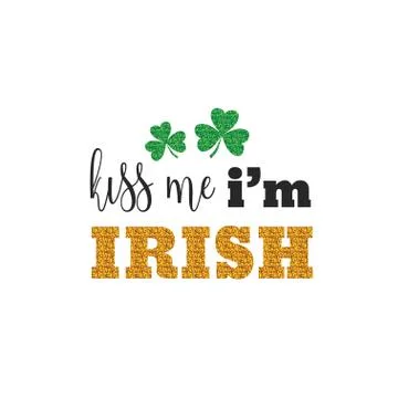 Cute lettering phrase of St. Patrick Day. vector quote for banners, tshirts a Stock Illustration