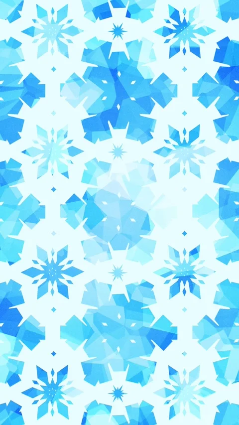 Cute Light Blue Snowflake Pattern Vertical Loop 10s Stock Footage 319626782