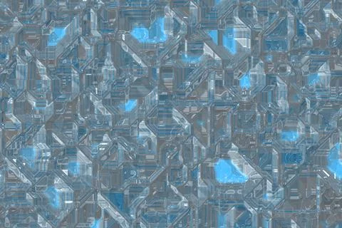 Cute light blue techno optic template computer art background illustration 스톡 일러스트